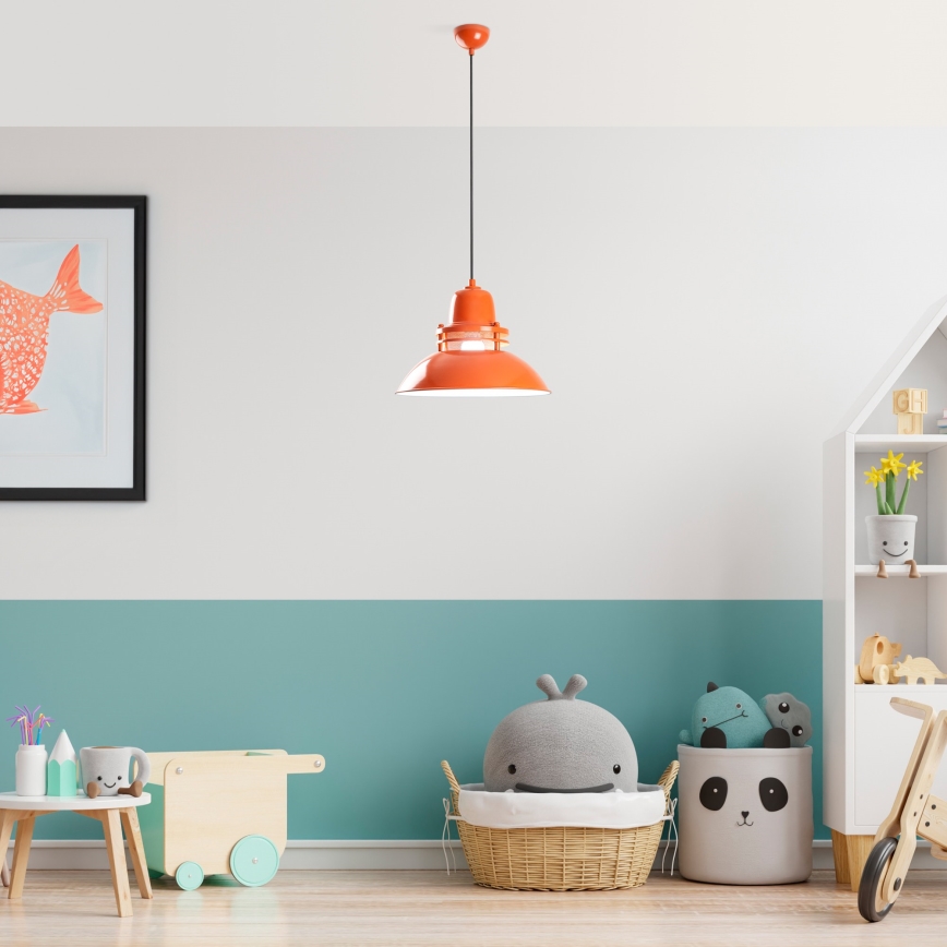 Pendelleuchte TIBET an Kabel 1xE27/40W/230V orange