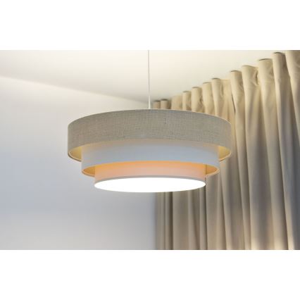 Pendelleuchte TRINITI 1xE27/60W/230V Ø 40 cm beige/creme