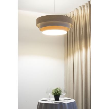 Pendelleuchte TRINITI 1xE27/60W/230V Ø 40 cm beige/creme
