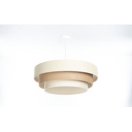 Pendelleuchte TRINITI, mit Kabelaufhängung, 1x E27/60 W/230 V, Ø 40 cm, creme/beige