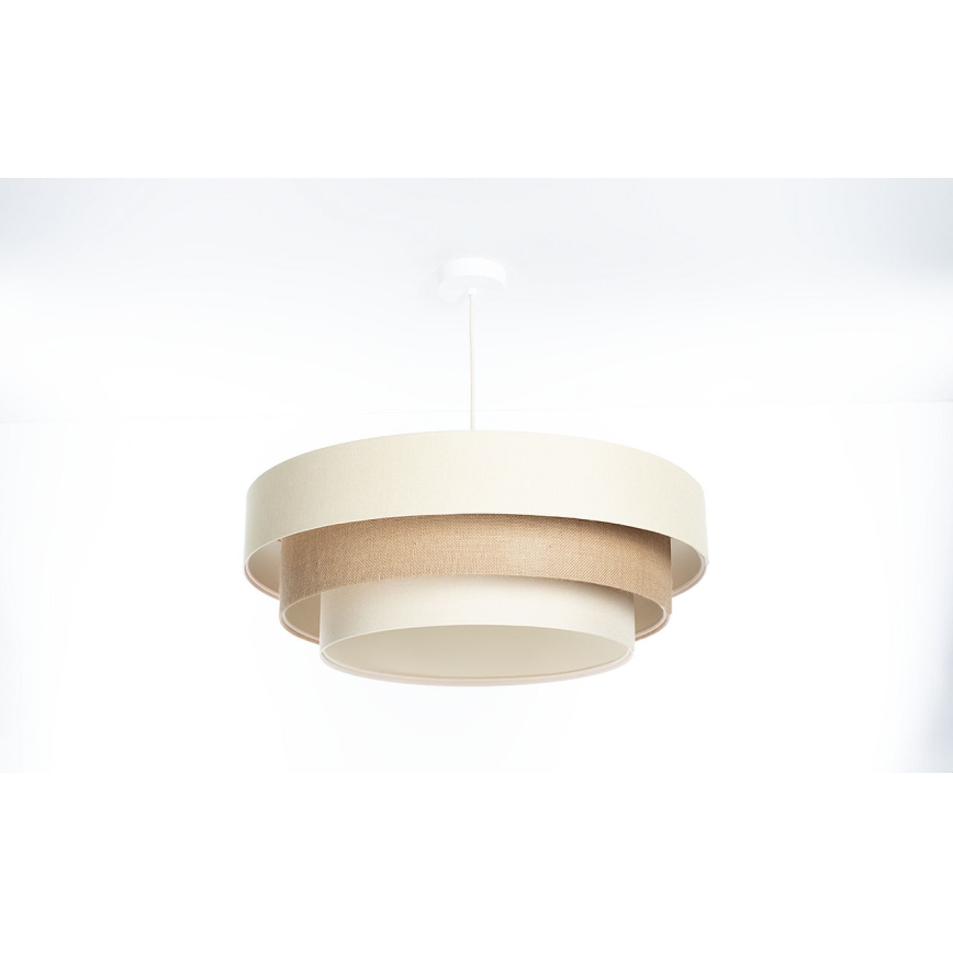 Pendelleuchte TRINITI, mit Kabelaufhängung, 1x E27/60 W/230 V, Ø 40 cm, creme/beige