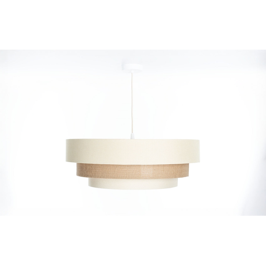 Pendelleuchte TRINITI, mit Kabelaufhängung, 1x E27/60 W/230 V, Ø 40 cm, creme/beige