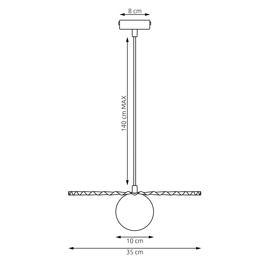 Pendelleuchte UMBRA mit Kabel, 1x G9/8W/230V, weiß