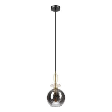 Pendelleuchte VELLO 1xE27/15W/230V schwarz/rauchbeige/schwarz