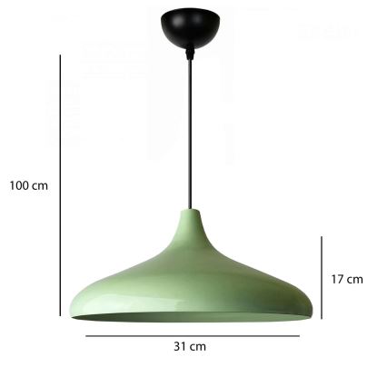 Pendelleuchte VULCANO 1xE27/40W/230V grün