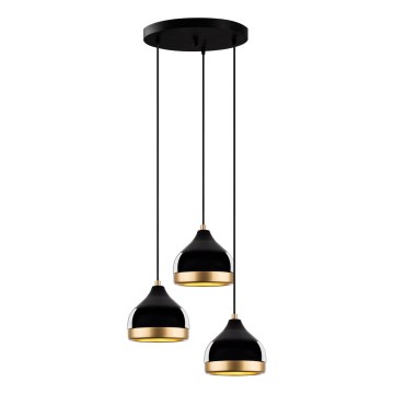 Pendelleuchte YILDO 3xE27/40W/230V schwarz/gold