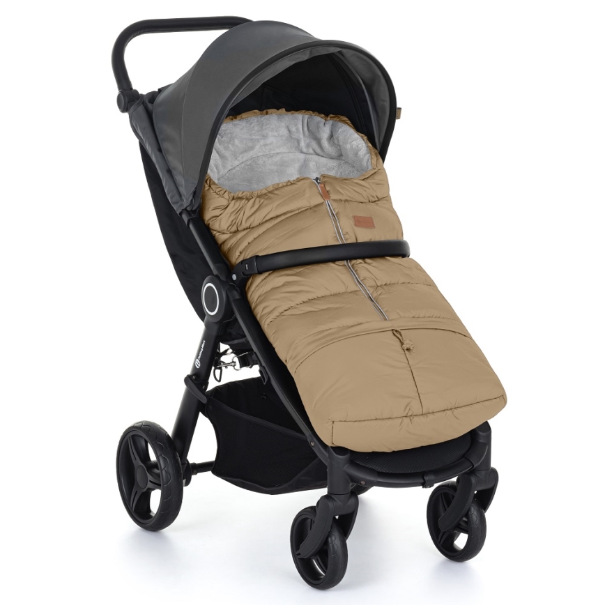 PETITE&MARS - SET Kinderfußsack 3in1 JIBOT + Handwärmer für den Kinderwagen braun