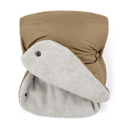 PETITE&MARS - SET Kinderfußsack 3in1 JIBOT + Handwärmer für den Kinderwagen braun