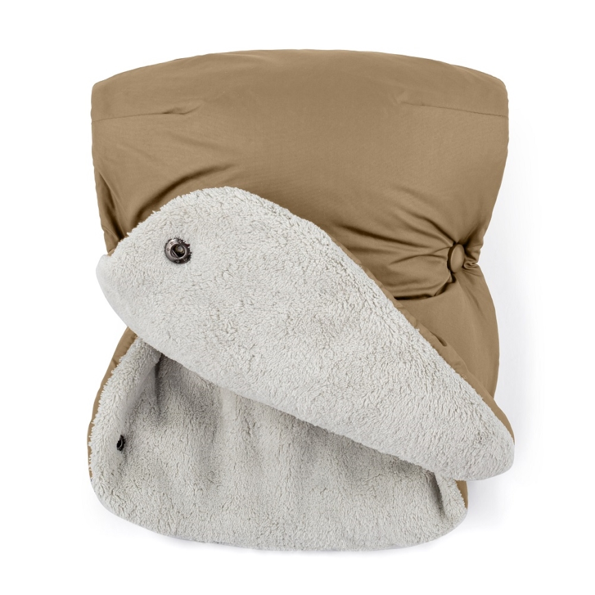 PETITE&MARS - SET Kinderfußsack 3in1 JIBOT + Handwärmer für den Kinderwagen braun