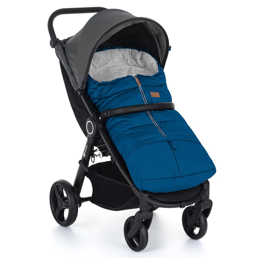 PETITE&MARS - SET Kinderfußsack 3in1 JIBOT + Handwärmer für Kinderwagen blau