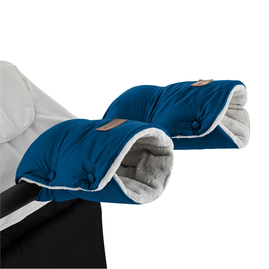 PETITE&MARS - SET Kinderfußsack 3in1 JIBOT + Handwärmer für Kinderwagen blau