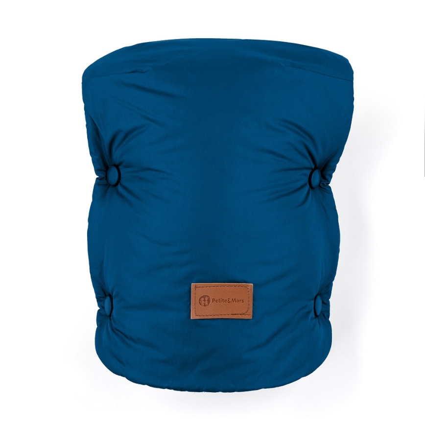 PETITE&MARS - SET Kinderfußsack 3in1 JIBOT + Handwärmer für Kinderwagen blau