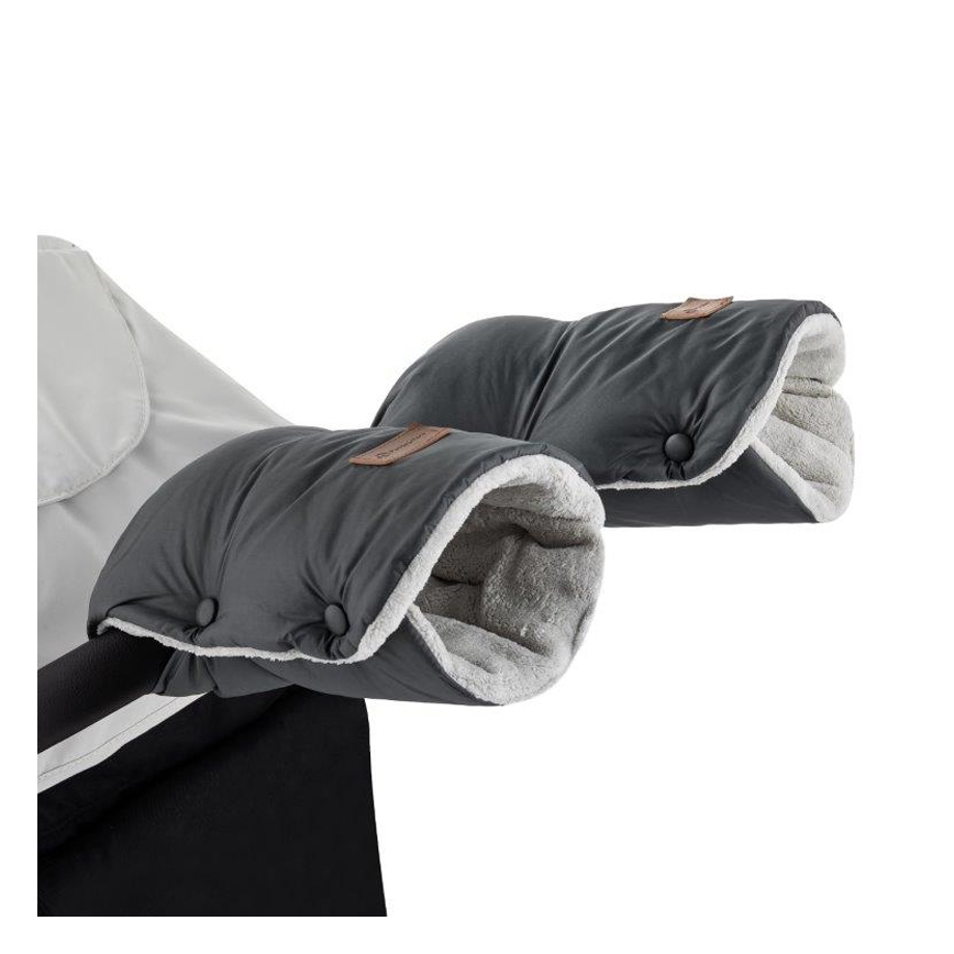 PETITE&MARS - SET Kinderfußsack 3in1 JIBOT + Handwärmer für den Kinderwagen JASIE grau