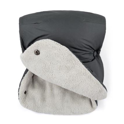PETITE&MARS - SET Kinderfußsack 3in1 JIBOT + Handwärmer für den Kinderwagen JASIE grau