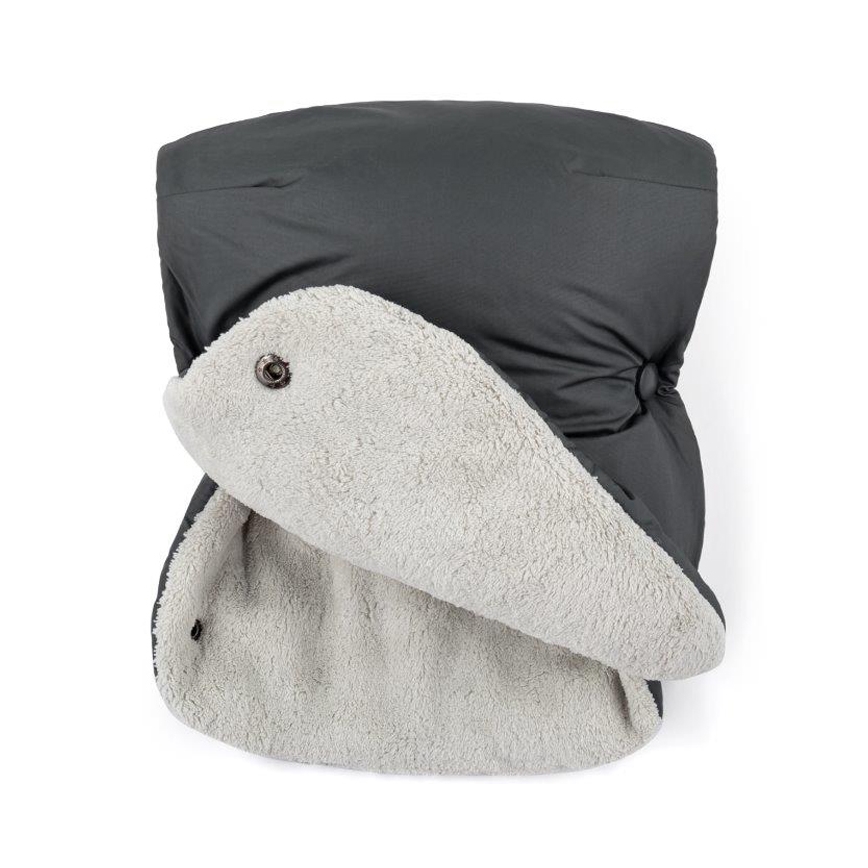 PETITE&MARS - SET Kinderfußsack 3in1 JIBOT + Handwärmer für den Kinderwagen JASIE grau