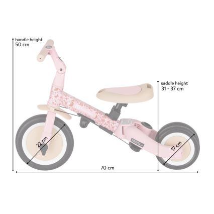 PETITE&MARS - 5-in-1 Kinder-Dreirad TURBO LIMITED Rosy Wilderness