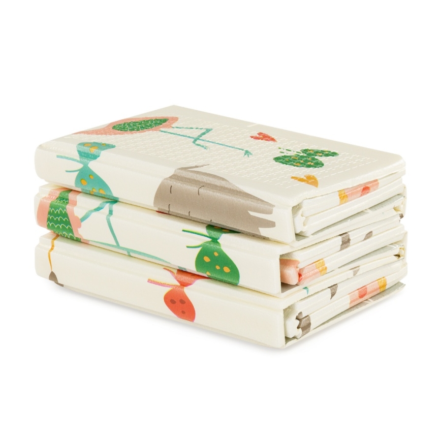 PETITE&MARS - Faltbare Spielmatte CAMPY Animals&Hexagon