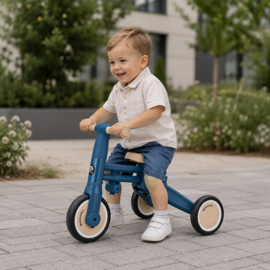 PETITE&MARS - Kinder-Dreirad 4-in-1 DRIFT Ozeanblau
