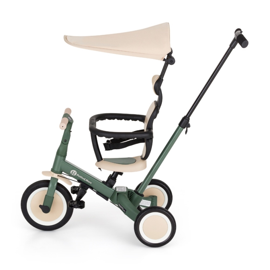 PETITE&MARS - Kinder-Dreirad 5-in-1 TURBO PLUS Misty Green