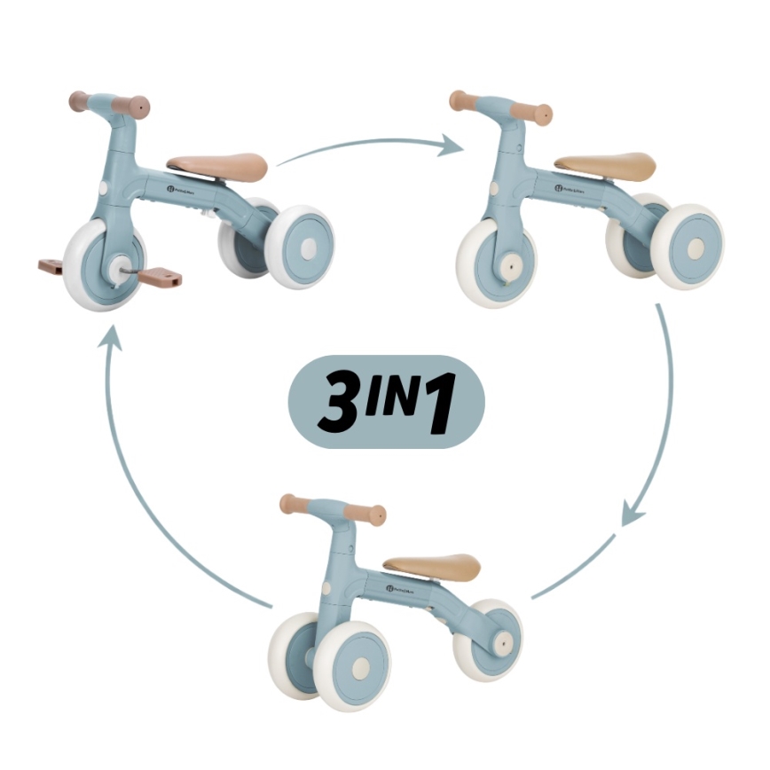 PETITE&MARS - Kinder-Laufrad 3-in-1 BINGO Stering Blue