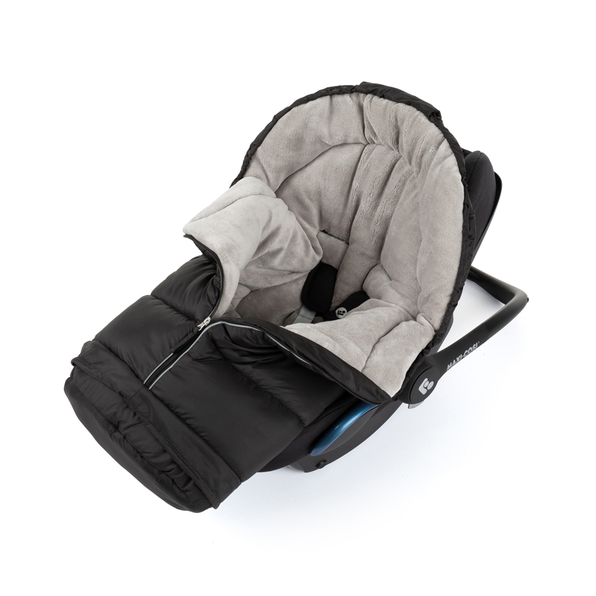 PETITE&MARS - SET Baby-Fußsack 3in1 JIBOT + Handmuffs für Kinderwagen JASIE schwarz