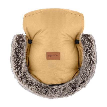 PETITE&MARS - SET Baby-Fußsack 4in1 ARCTIC + Kinderwagen-Handschuhe FURRY Elegant Caramel