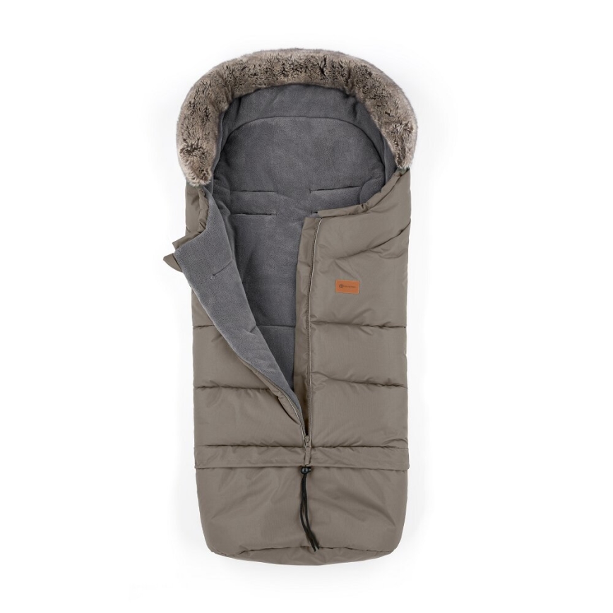 PETITE&MARS - SET Baby-Fußsack 4in1 ARCTIC + Kinderwagen-Handschuhe FURRY Mocha Mousse