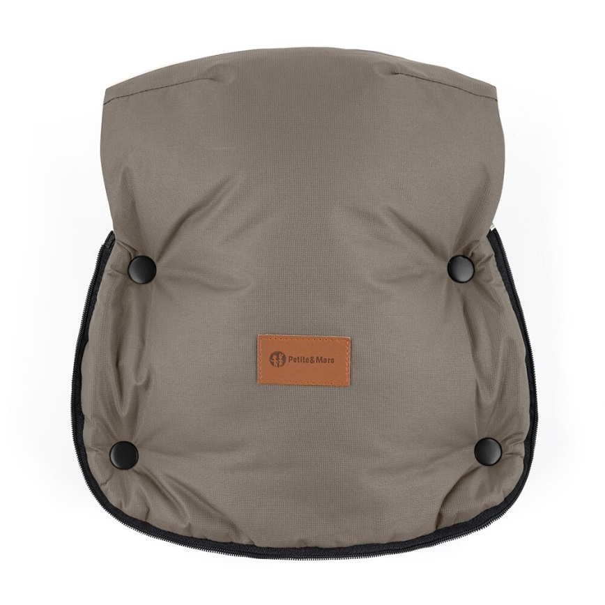 PETITE&MARS - SET Baby-Fußsack 4in1 ARCTIC + Kinderwagen-Handschuhe FURRY Mocha Mousse