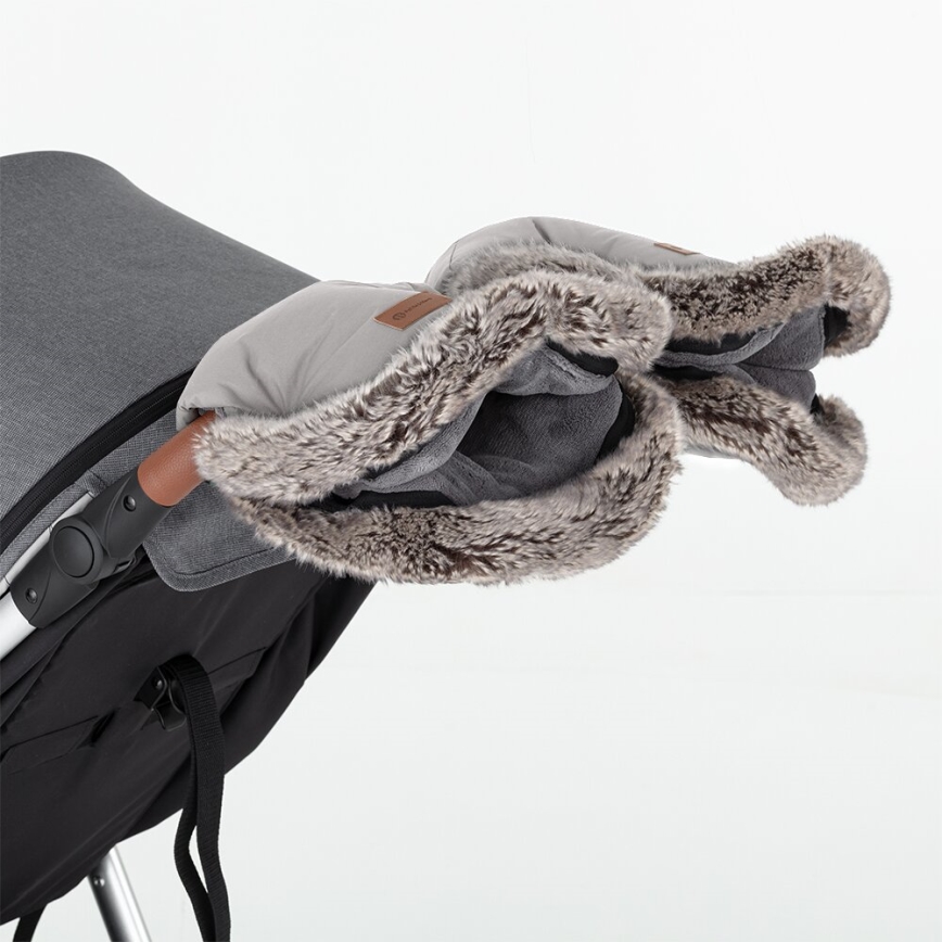 PETITE&MARS - SET Baby-Fußsack 4in1 COMFY + Kinderwagen-Handschuhe FURRY Champagne Shower