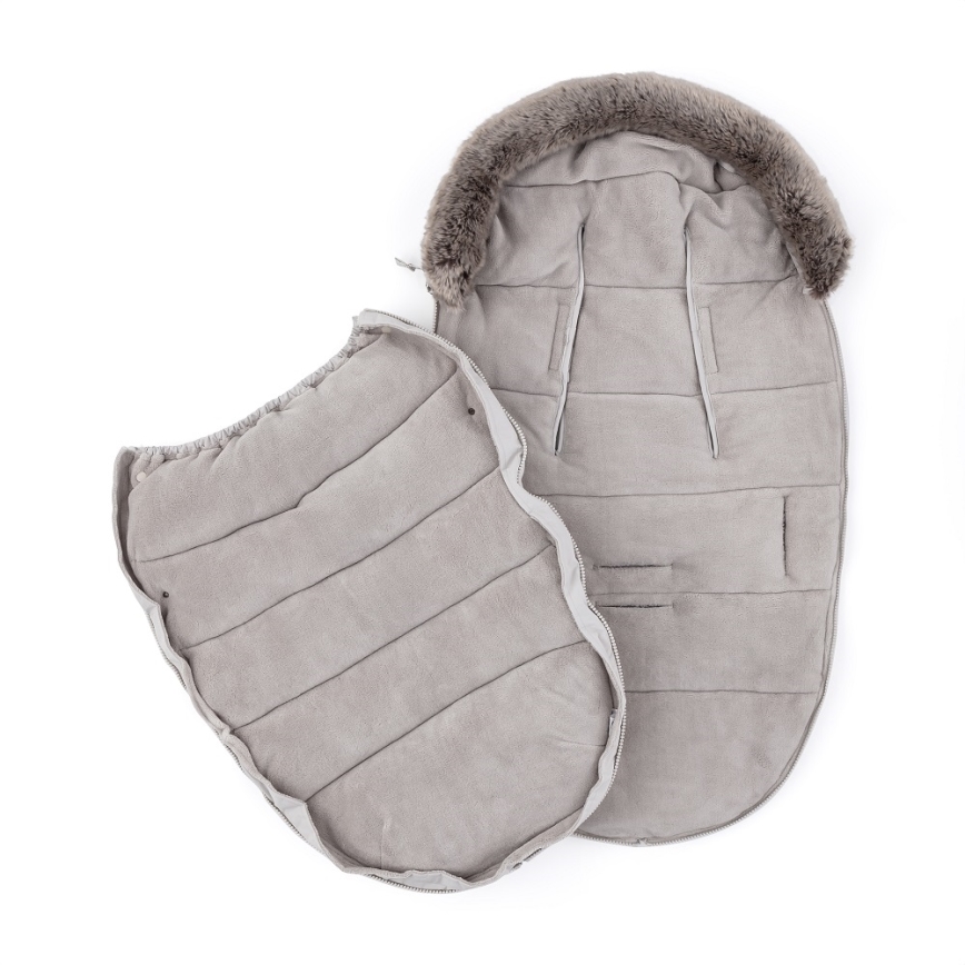 PETITE&MARS - SET Baby-Fußsack 4in1 COMFY + Kinderwagen-Handschuhe FURRY Champagne Shower