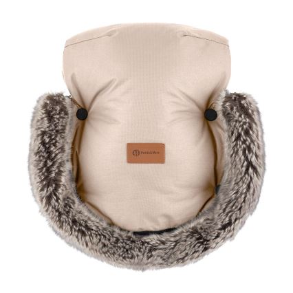 PETITE&MARS - SET Baby-Fußsack 4in1 COMFY + Kinderwagen-Handschuhe FURRY Rosa Petal