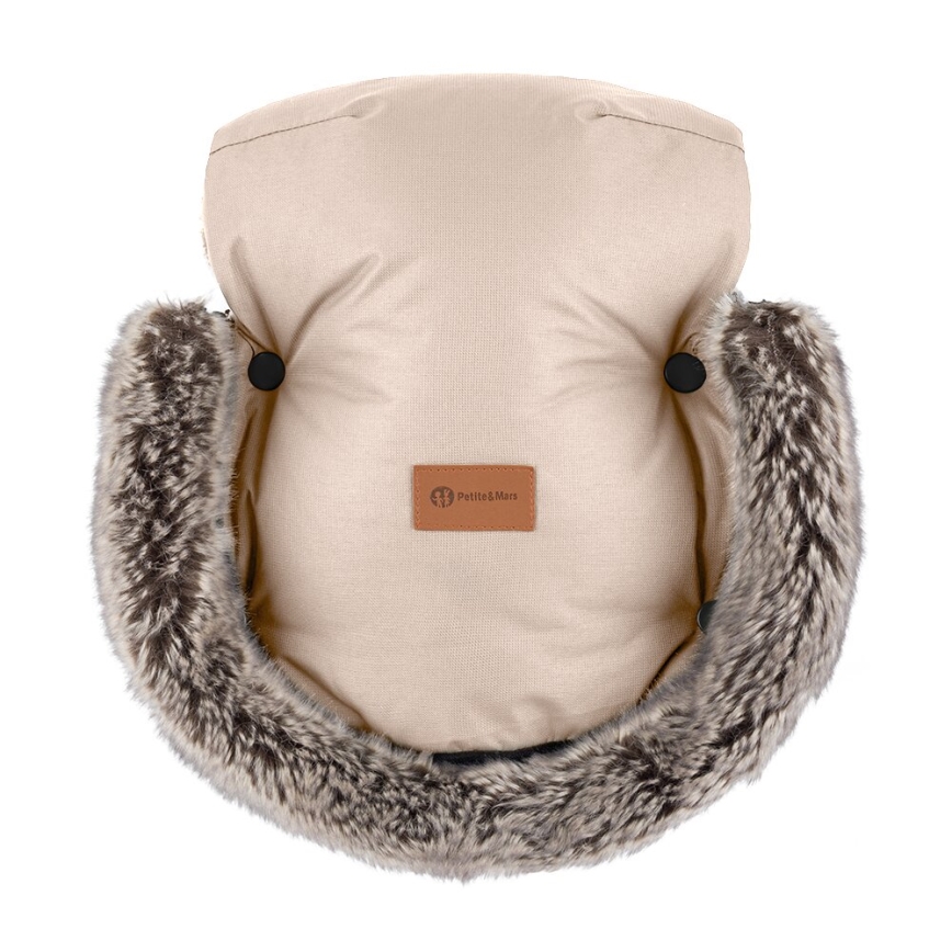 PETITE&MARS - SET Baby-Fußsack 4in1 COMFY + Kinderwagen-Handschuhe FURRY Rosa Petal