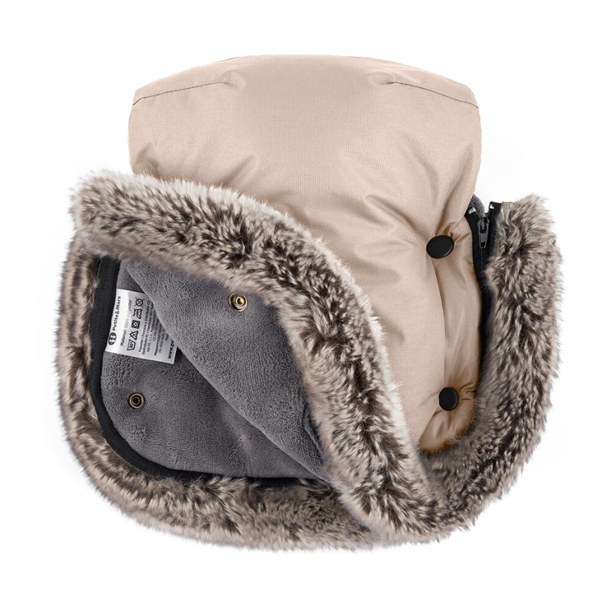 PETITE&MARS - SET Baby-Fußsack 4in1 COMFY + Kinderwagen-Handschuhe FURRY Rosa Petal