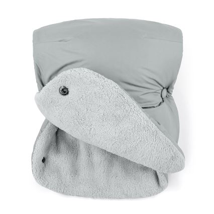PETITE&MARS - SET Kinderfußsack 3-in-1 JIBOT + Handmuffs für den Kinderwagen JASIE hellgrau