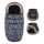 PETITE&MARS - SET Kinderfußsack 4in1 COMFY Stylish Beauty + Handwärmer für den Kinderwagen FURRY Forever Black