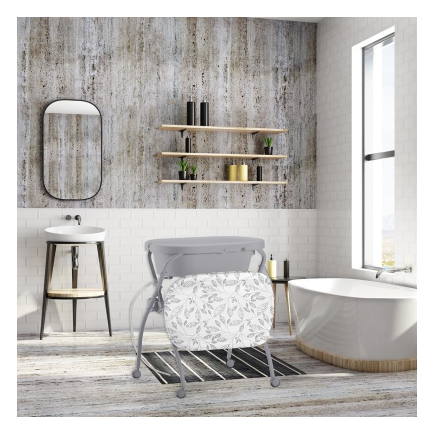 PETITE&MARS - Wickeltisch mit Badewanne SPA 3in1 grau