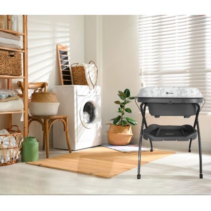 PETITE&MARS - Wickeltisch mit Badewanne SPA 3in1 grau