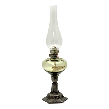 Petroleumlampe KRASOMÍRA 42 cm waldgrün