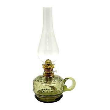 Petroleumlampe MONIKA 34 cm Waldgrün Craquelé