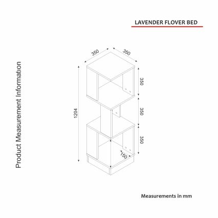 Pflanzenregal LEVANDER 120,4x35 cm weiß