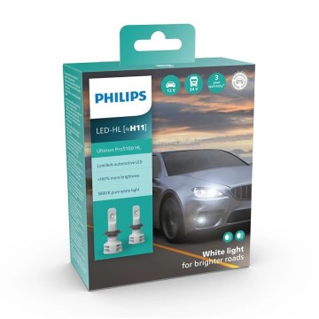 Philips 11362U51X2 - SET 2x LED-Auto-Leuchtmittel Ultinon Pro5100 H11 PGJ19-2/12W/12/24V 5800K