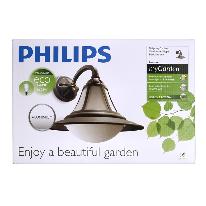 Philips 15211/42/16 - Außenwandleuchte MYGARDEN PROVENCE 1xE27/100W/230V