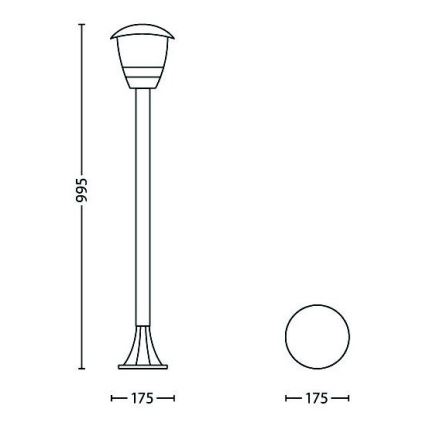 Philips - Außenleuchte 1xE27/60W/230V