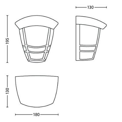 Philips - Außenwandleuchte E27/60W/230V