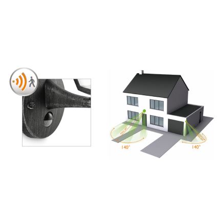 Philips 15468/54/16 - Außenwandleuchte mit Sensor MYGARDEN STREAM 1xE27/60W/230V