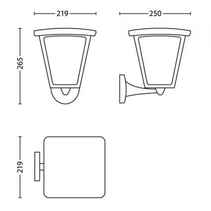 Philips 15480/30/16 - LED-Außenleuchte COTTAGE 1xLED/4,5W/230V