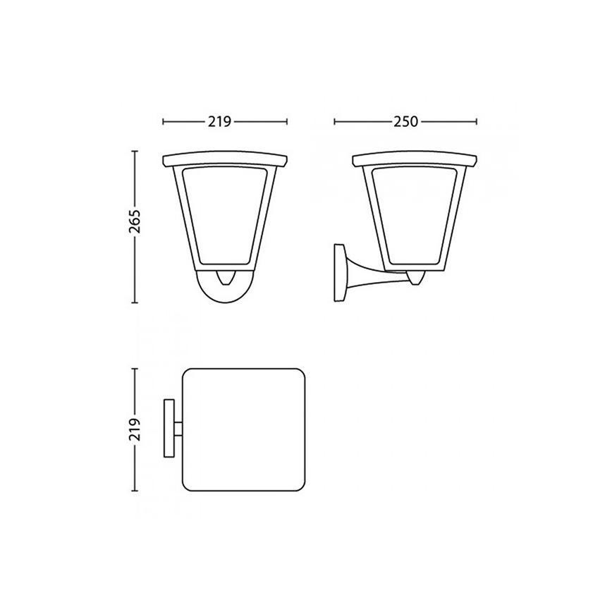 Philips 15480/30/16 - LED-Außenleuchte COTTAGE 1xLED/4,5W/230V