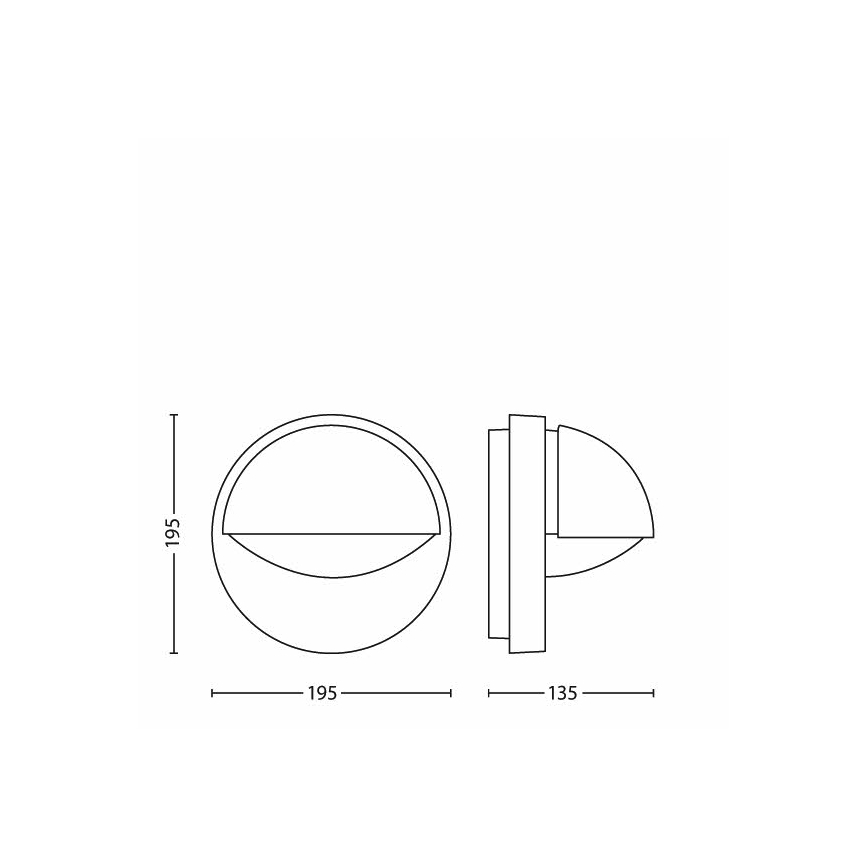 Philips - Außenwandleuchtegrau 1xE27/12W/230V
