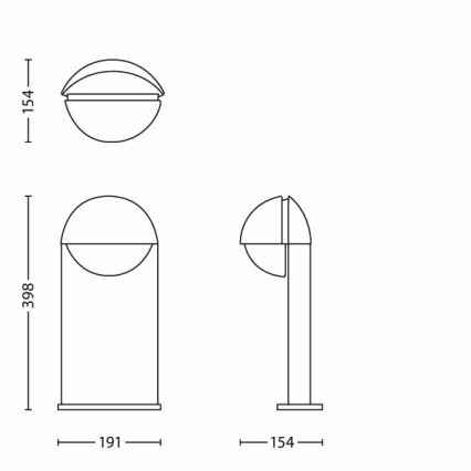 Philips 16247/93/16 - Aussenlampe MY GARDEN JUNE 1xE27/12W/230V