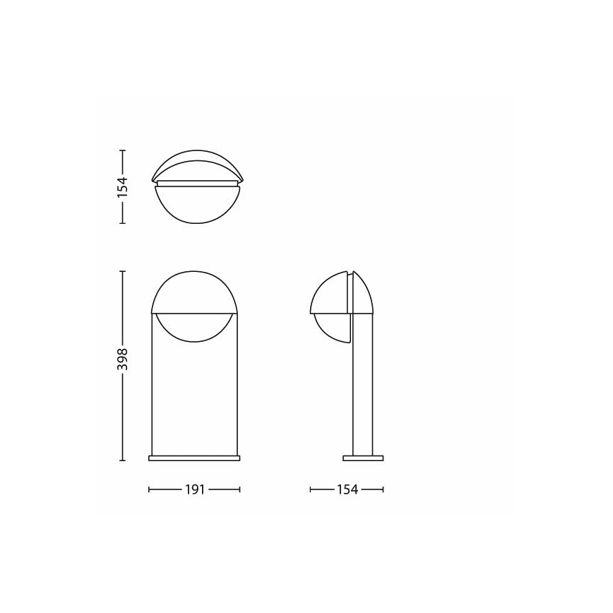 Philips 16247/93/16 - Aussenlampe MY GARDEN JUNE 1xE27/12W/230V